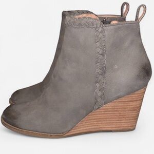Caslon Gray Wedge Ankle Boots